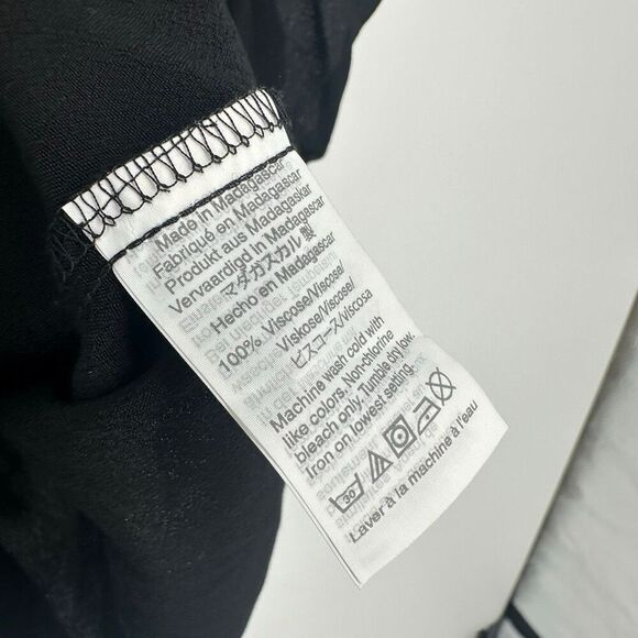 Madewell rhyme blouse top womens small black keyhole classic minimalist work #p - Picture 7 of 11